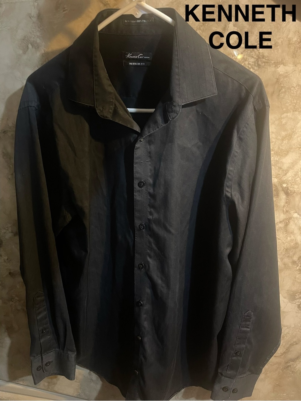 Kenneth Cole Shirt Large Black